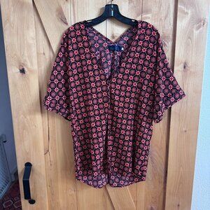 Beautiful printed blouse for work or play, L